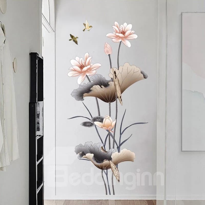 Waterproof Flower Pattern Corridor Bedding Room Home Decor Wall Sticker by BeddingInn