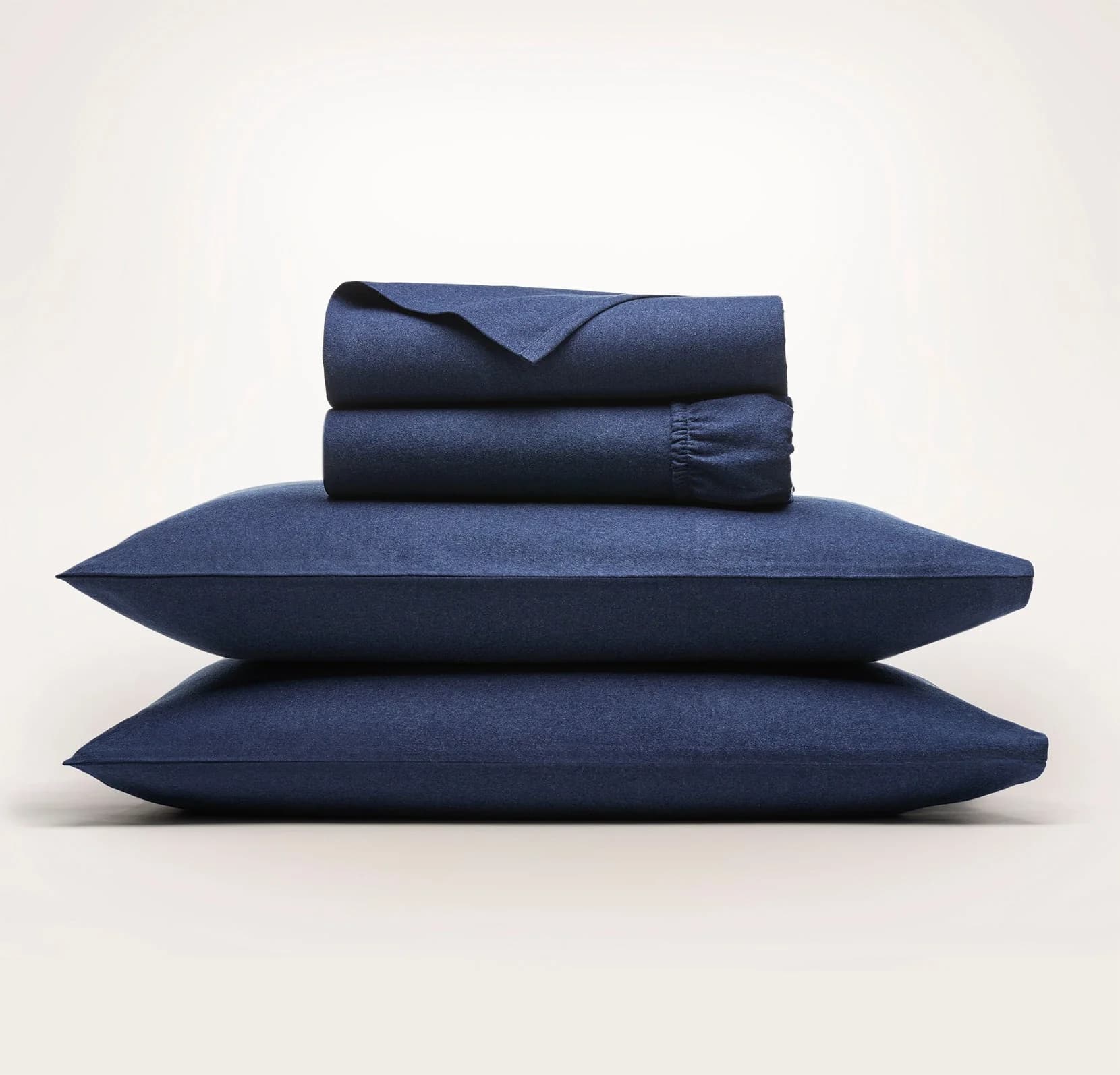 Flannel Sheet Set - Heathered Navy by Boll & Branch