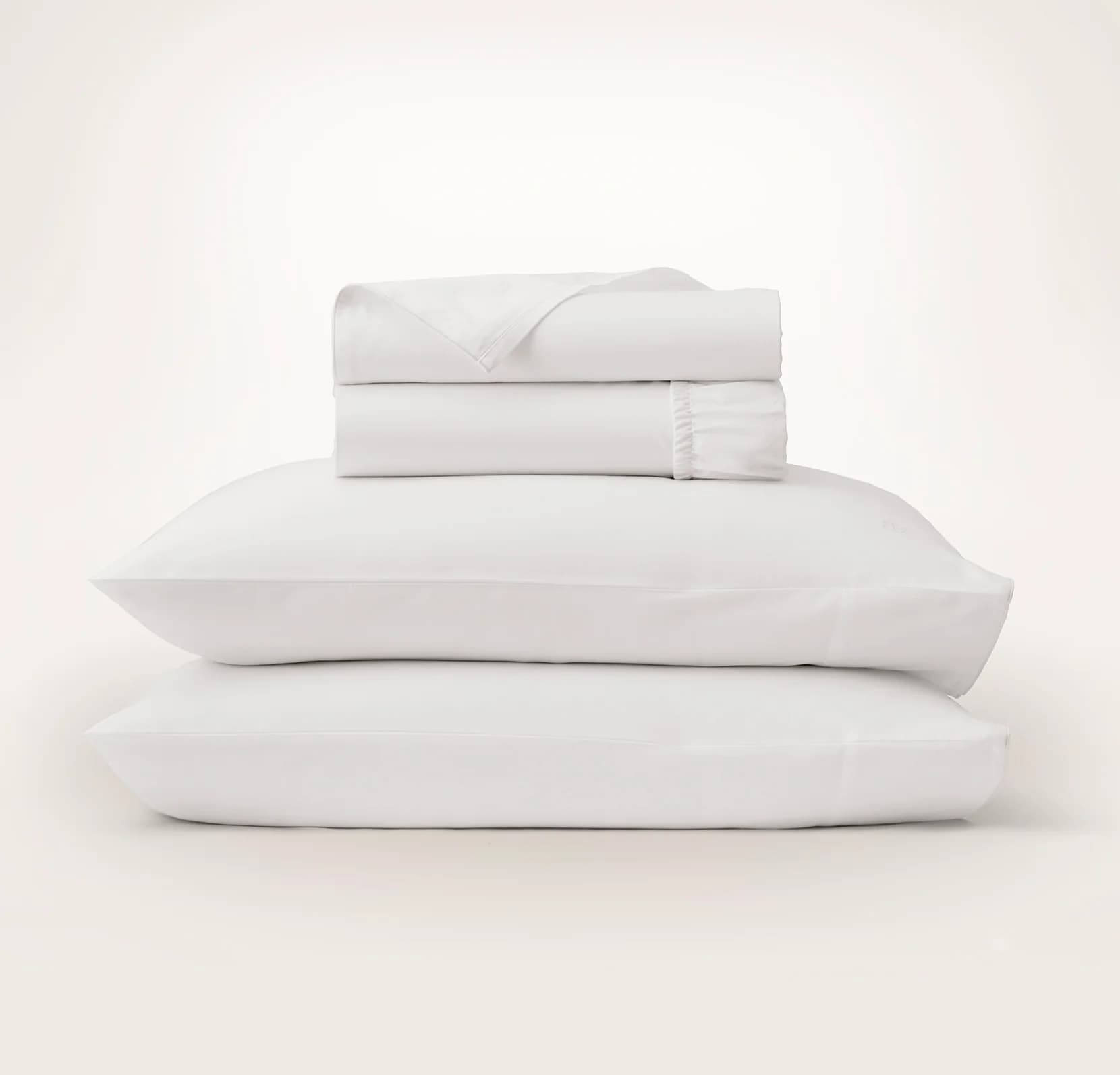 Percale Embellished Sheet Set - White/White Piped Edge by Boll & Branch
