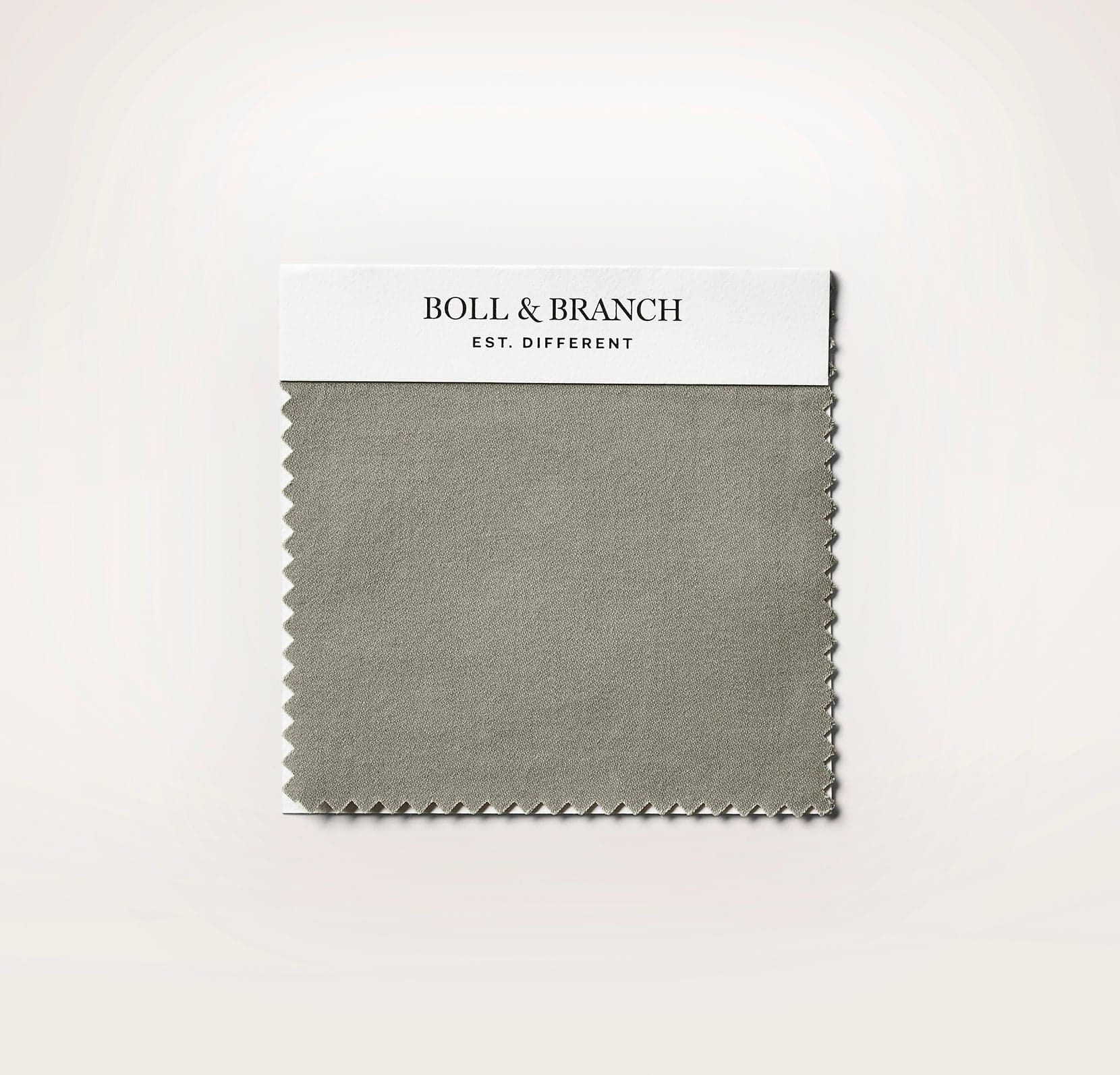 Percale Hemmed Fabric Swatch - Juniper by Boll & Branch