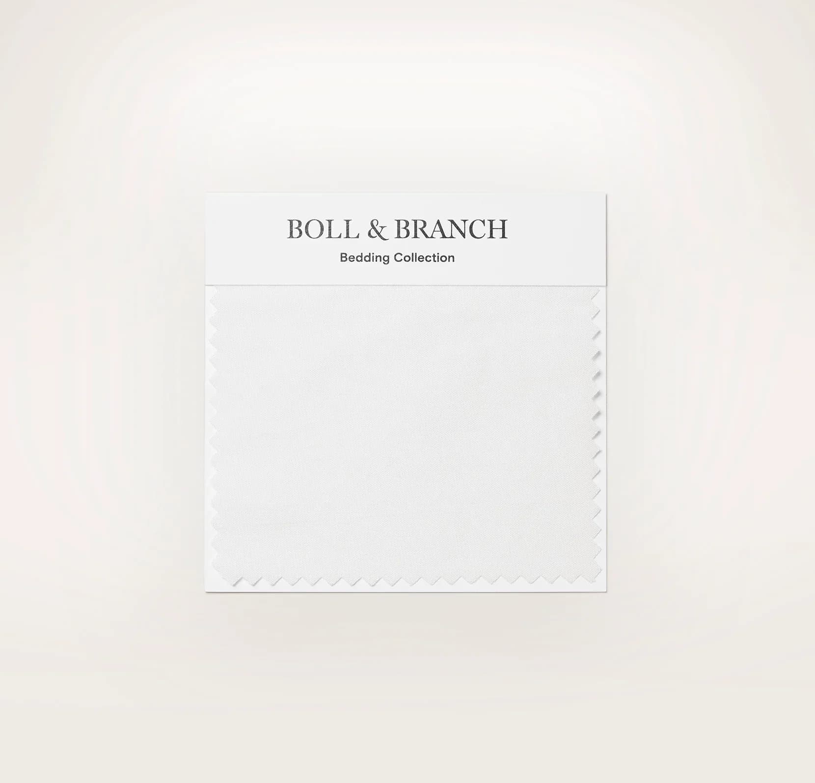Percale Hemmed Fabric Swatch - White by Boll & Branch