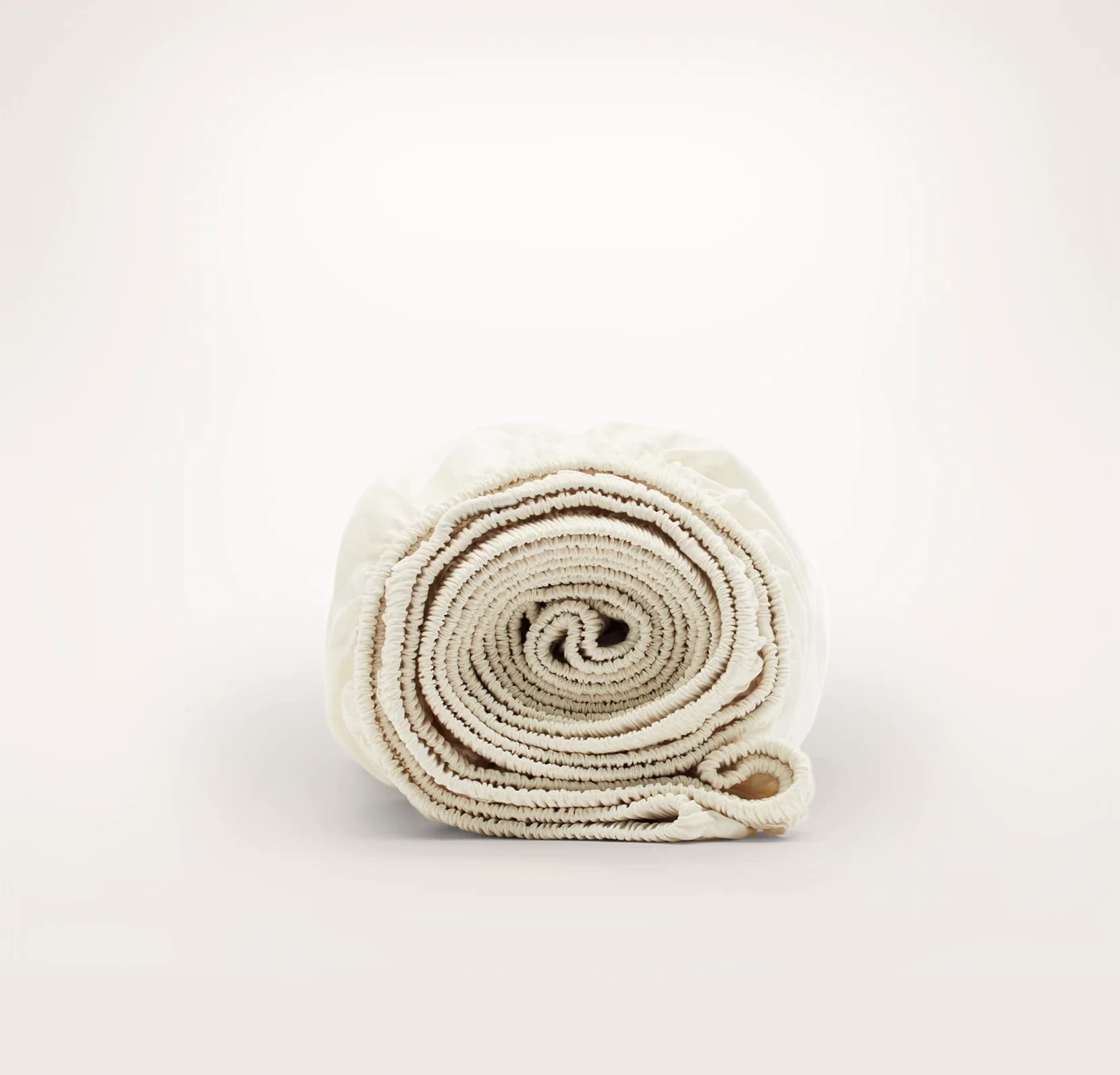 Percale Hemmed Fitted Sheet - Cream by Boll & Branch