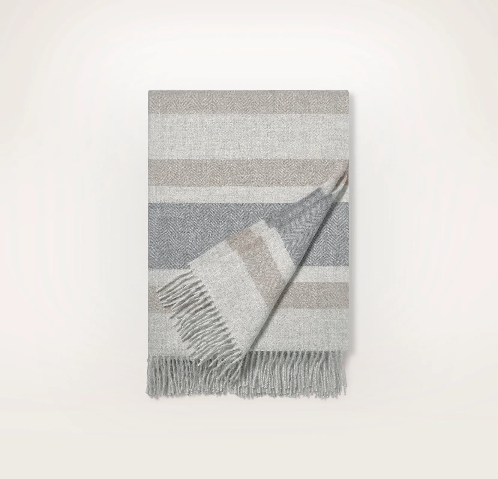 Reserve Alpaca Stripe Throw Blanket by Boll & Branch