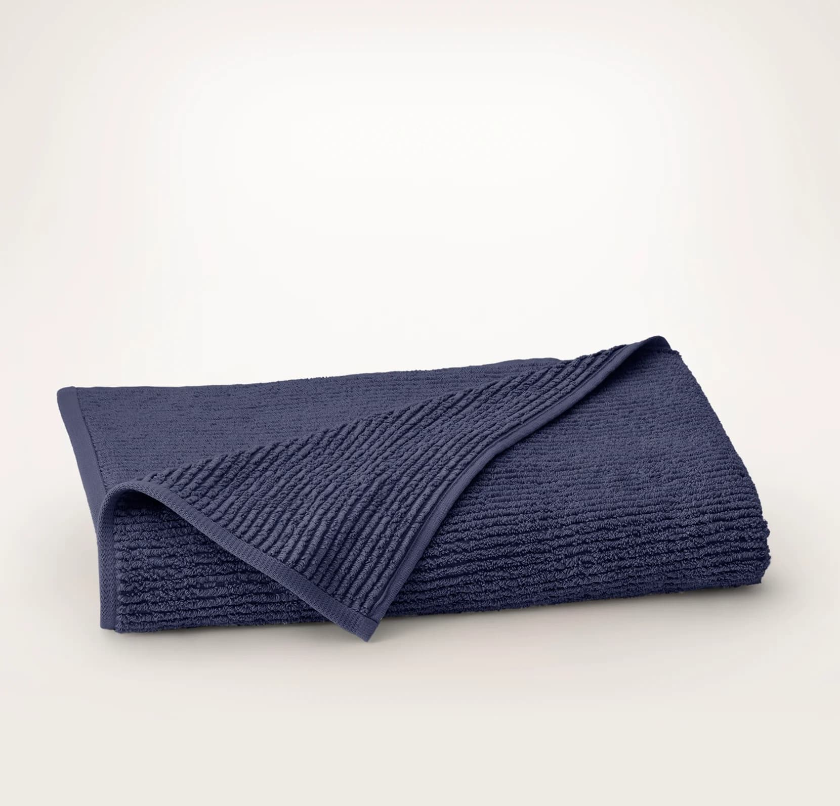 Turkish Ribbed Bath Sheet - Coastal Navy by Boll & Branch