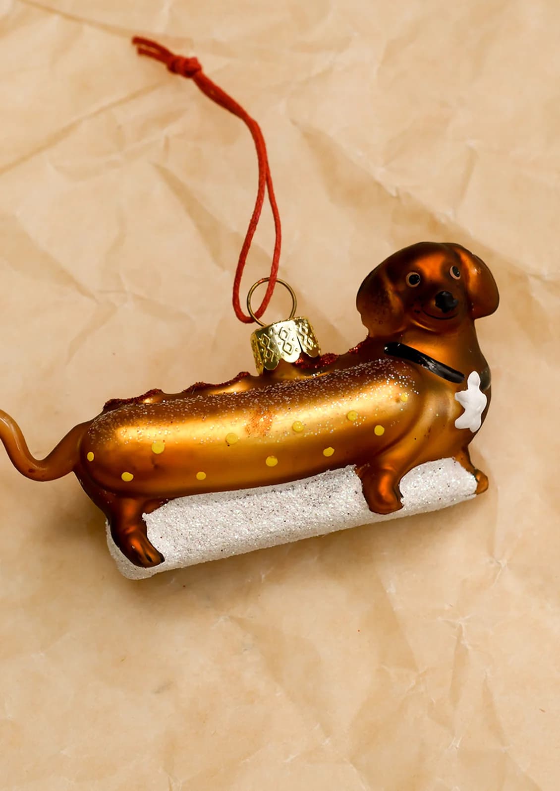 Weiner Dog Ornament by Cody Foster