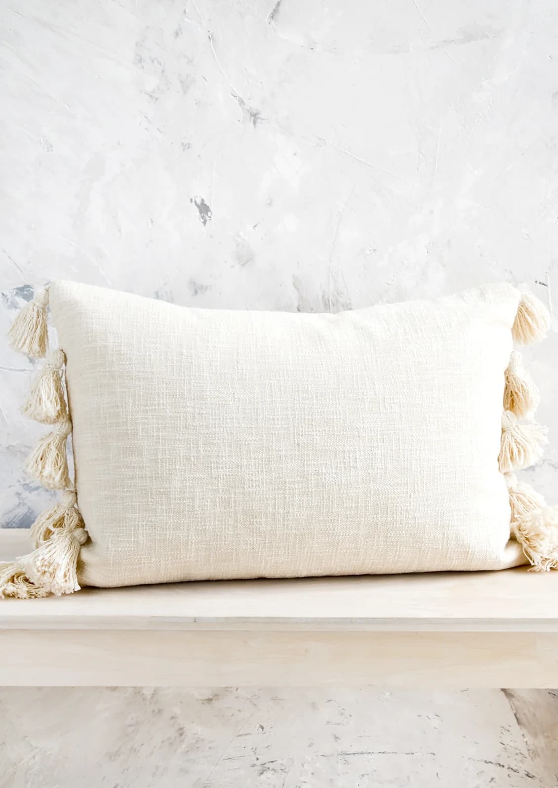 Ivoire Tasseled Pillow by Creative Co Op
