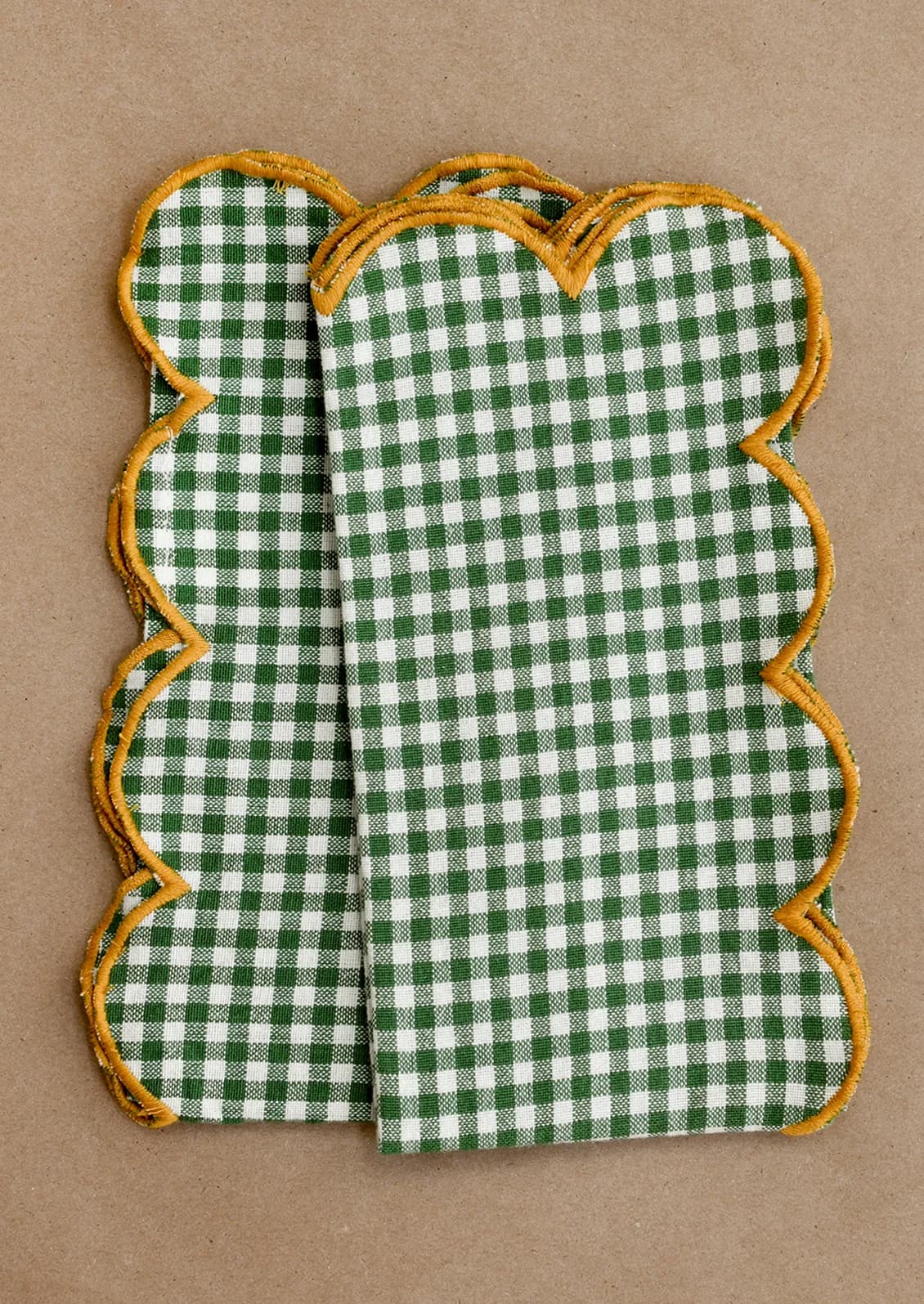 Scalloped Gingham Napkin Set by Creative Co Op