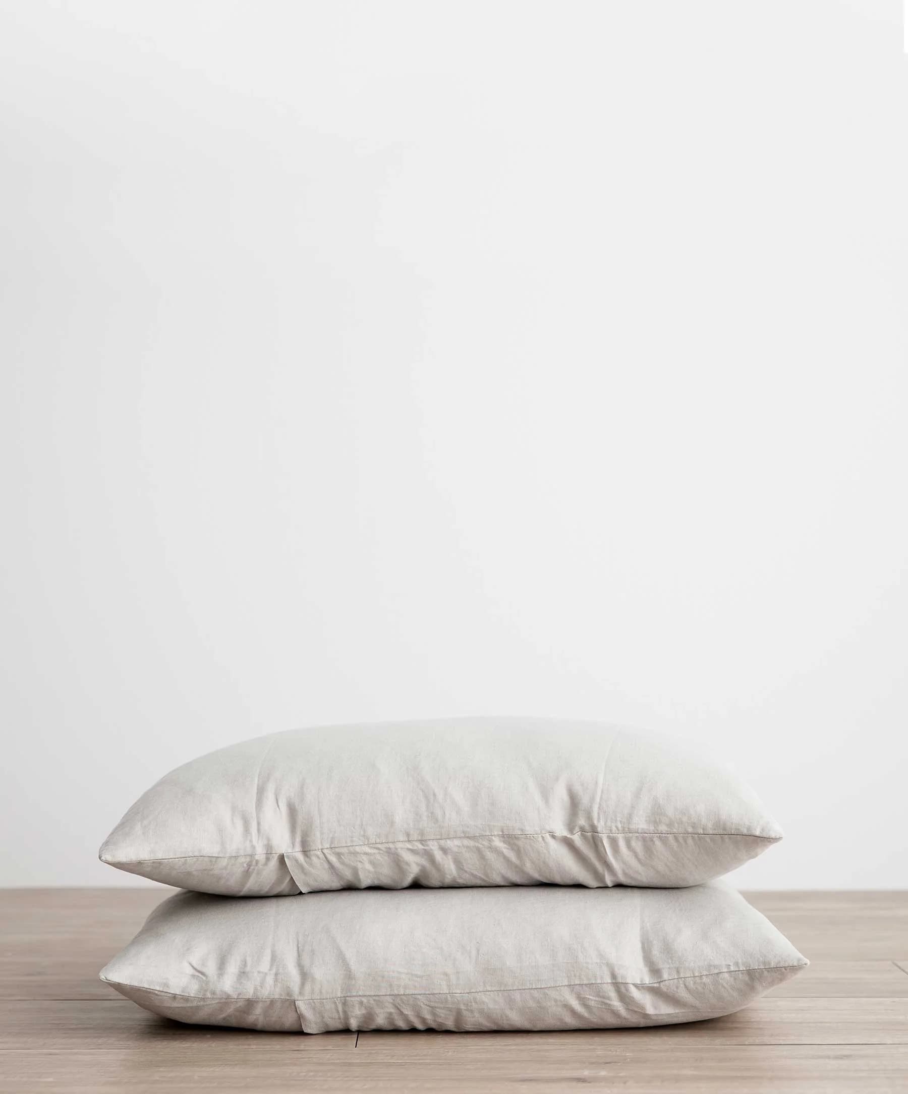 Set of 2 Linen Pillowcases - Smoke Gray by Cultiver