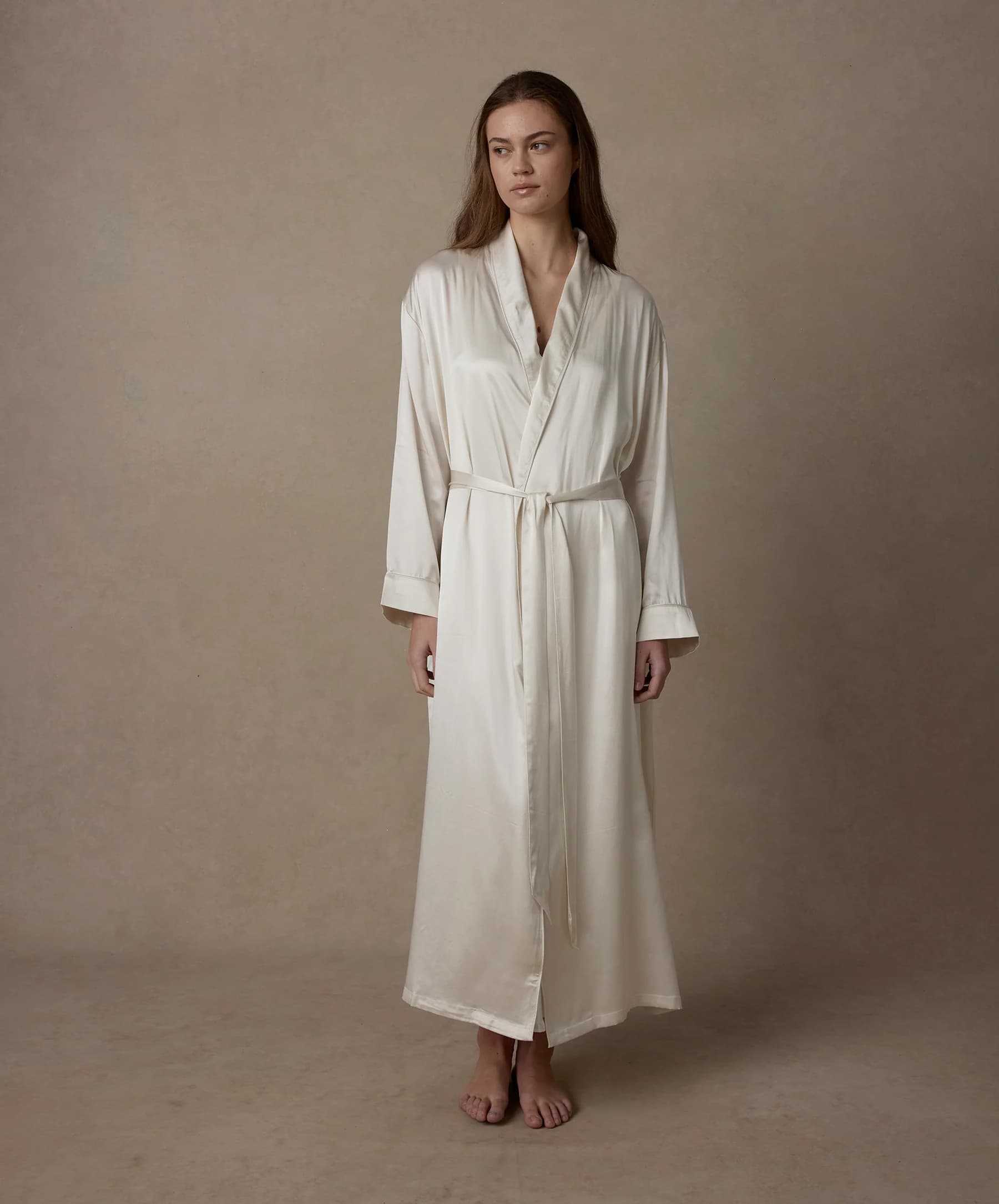 Silk Robe - Ivory by Cultiver