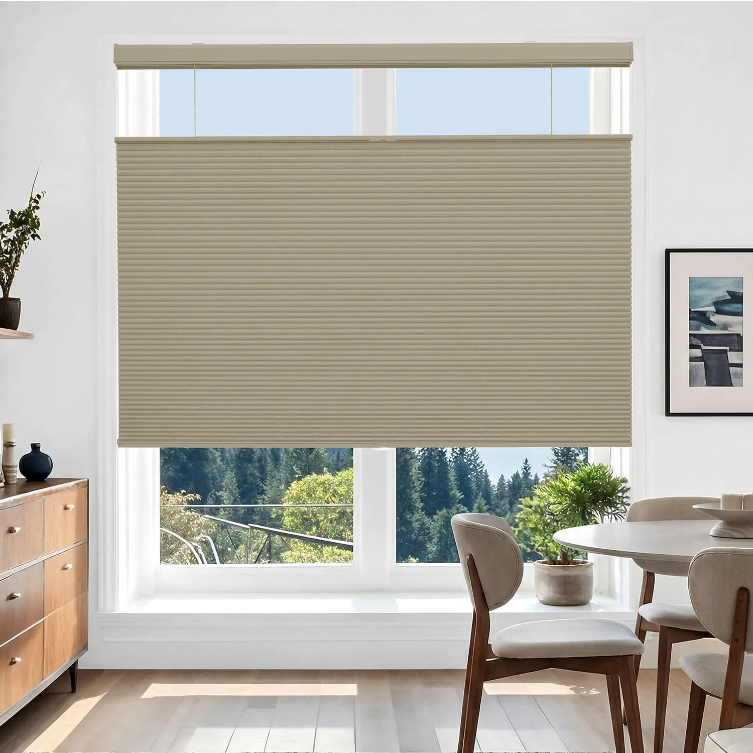 Genevieve Custom Cordless Top-Down/Bottom-Up Blackout Honeycomb Shades by Deconovo
