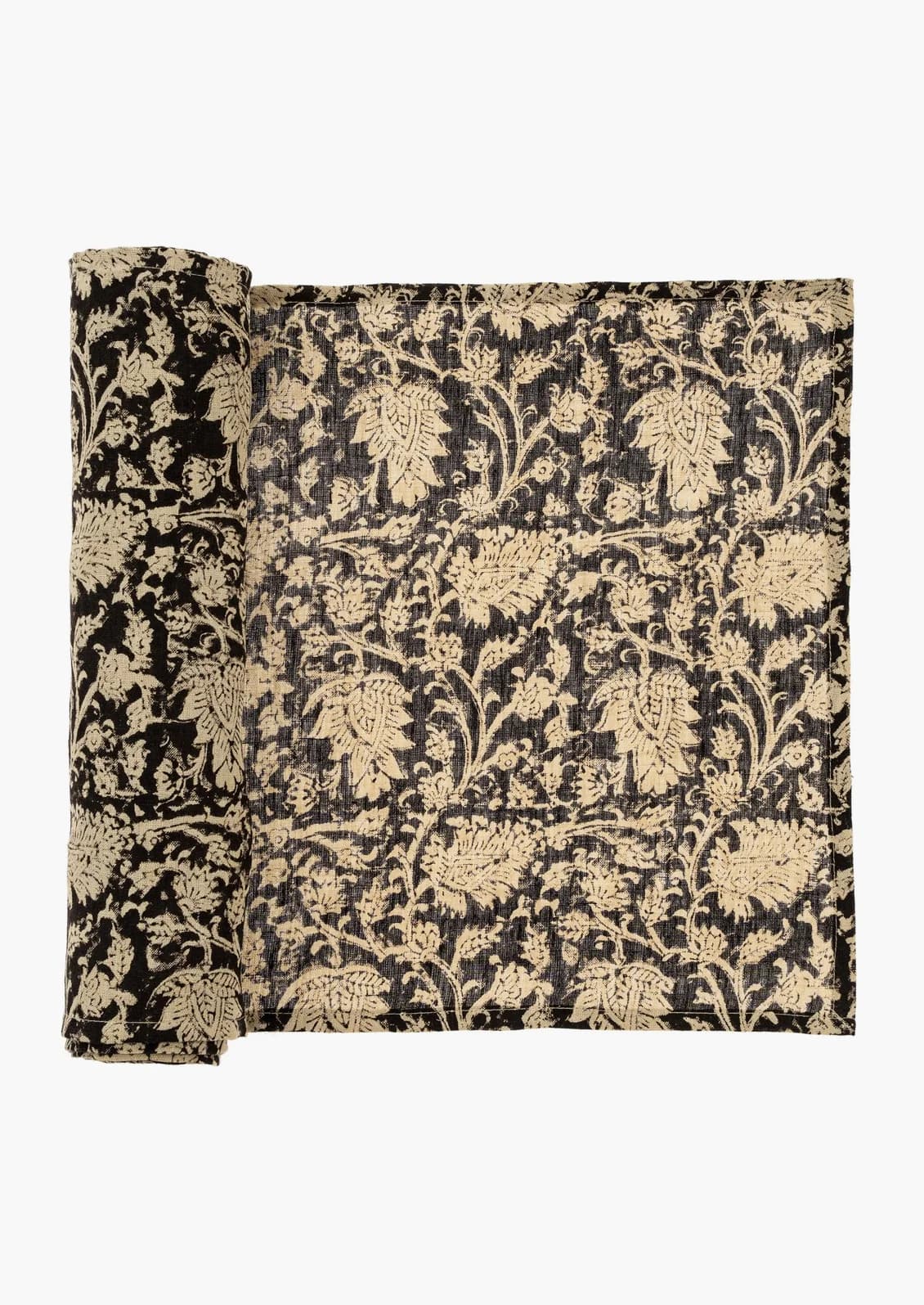 Noire Linen Table Runner by Indaba