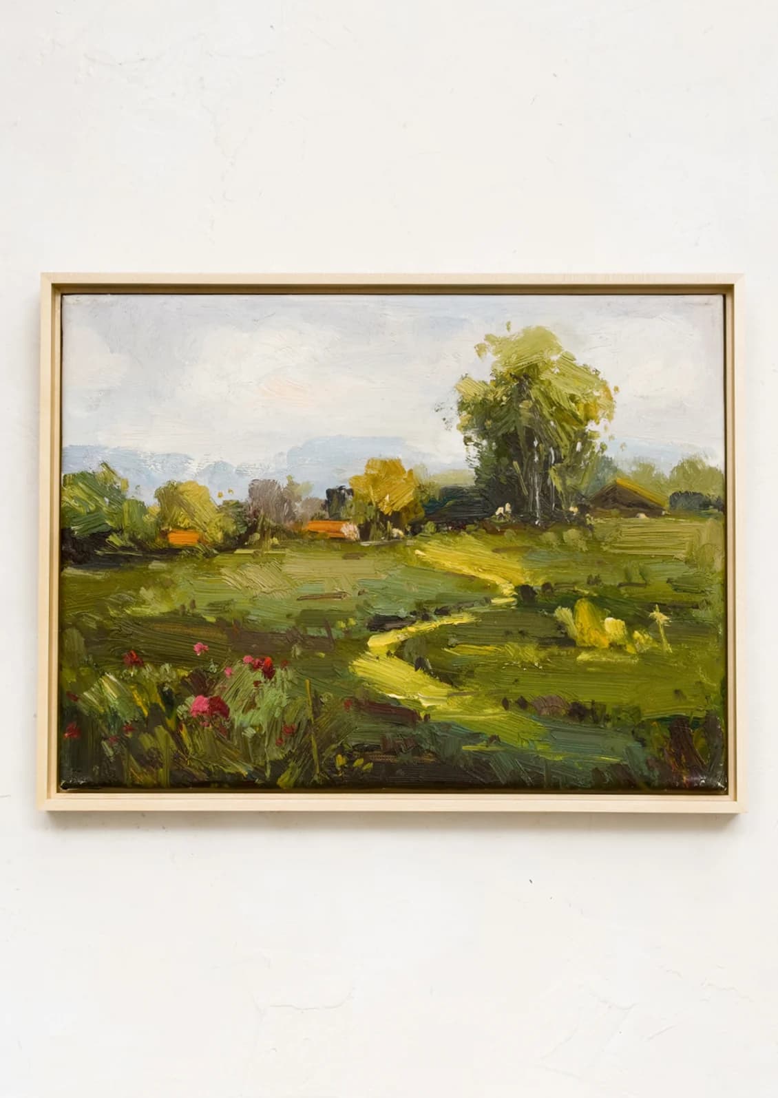 Framed Oil Landscape Painting, Countryside VII by Kammy & Co