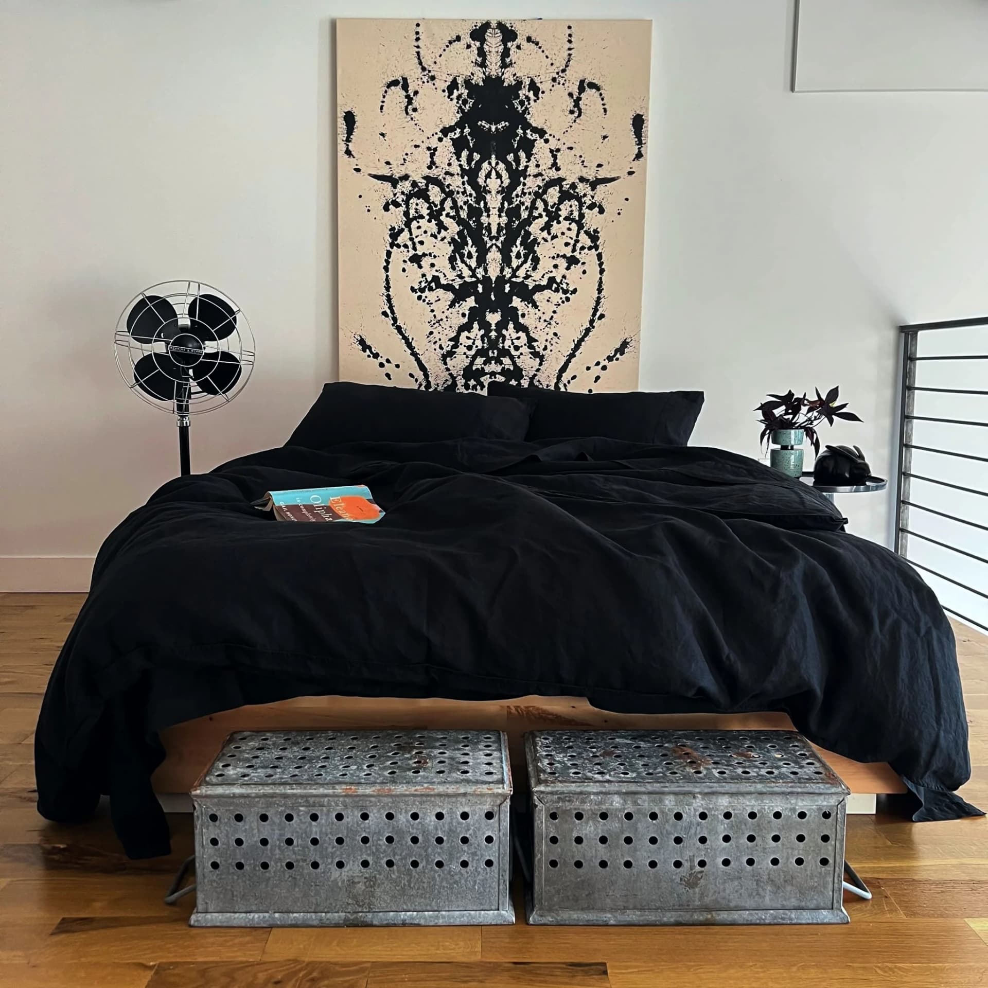 Black Duvet Cover by Linoto