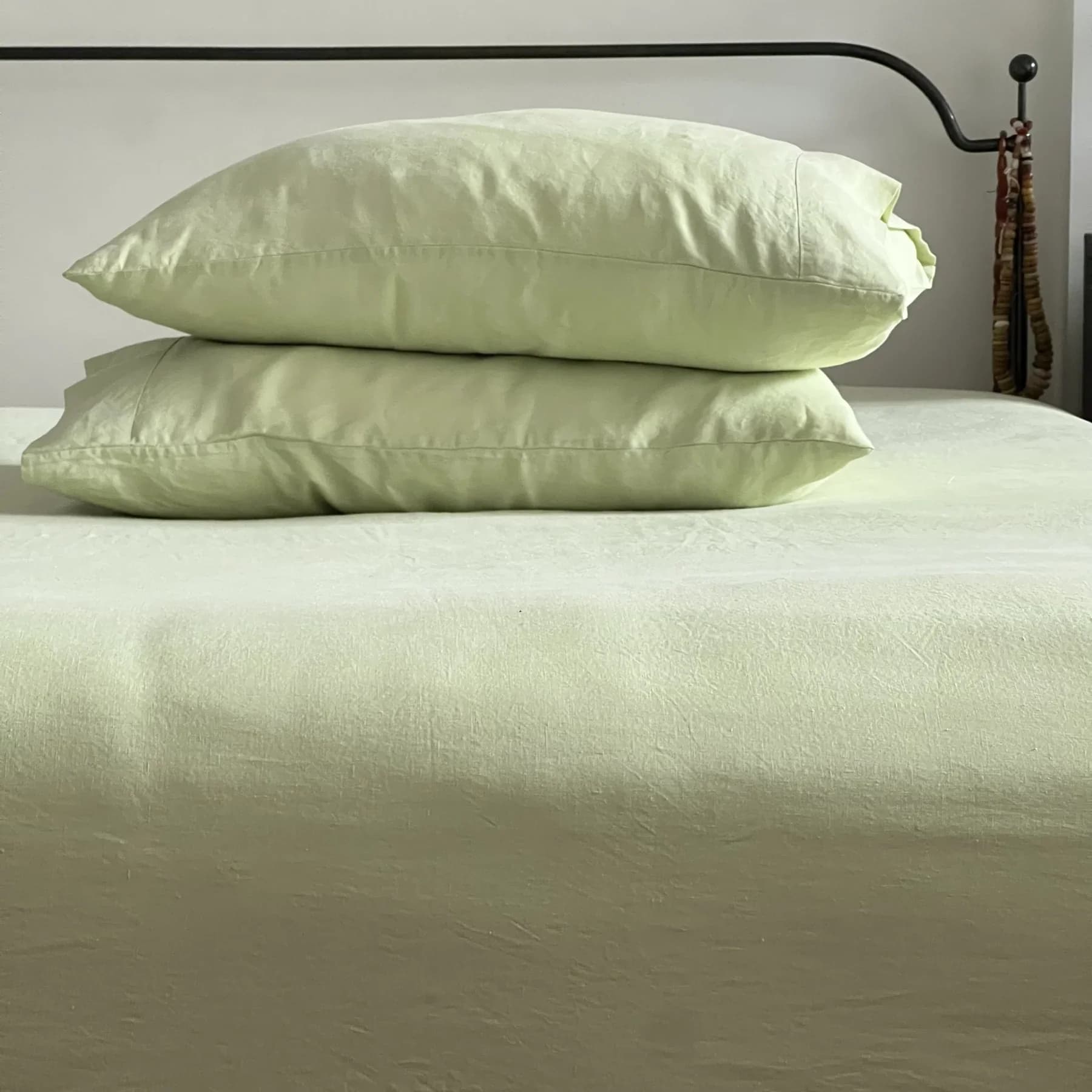 Mint Linen Pillowcase by Linoto