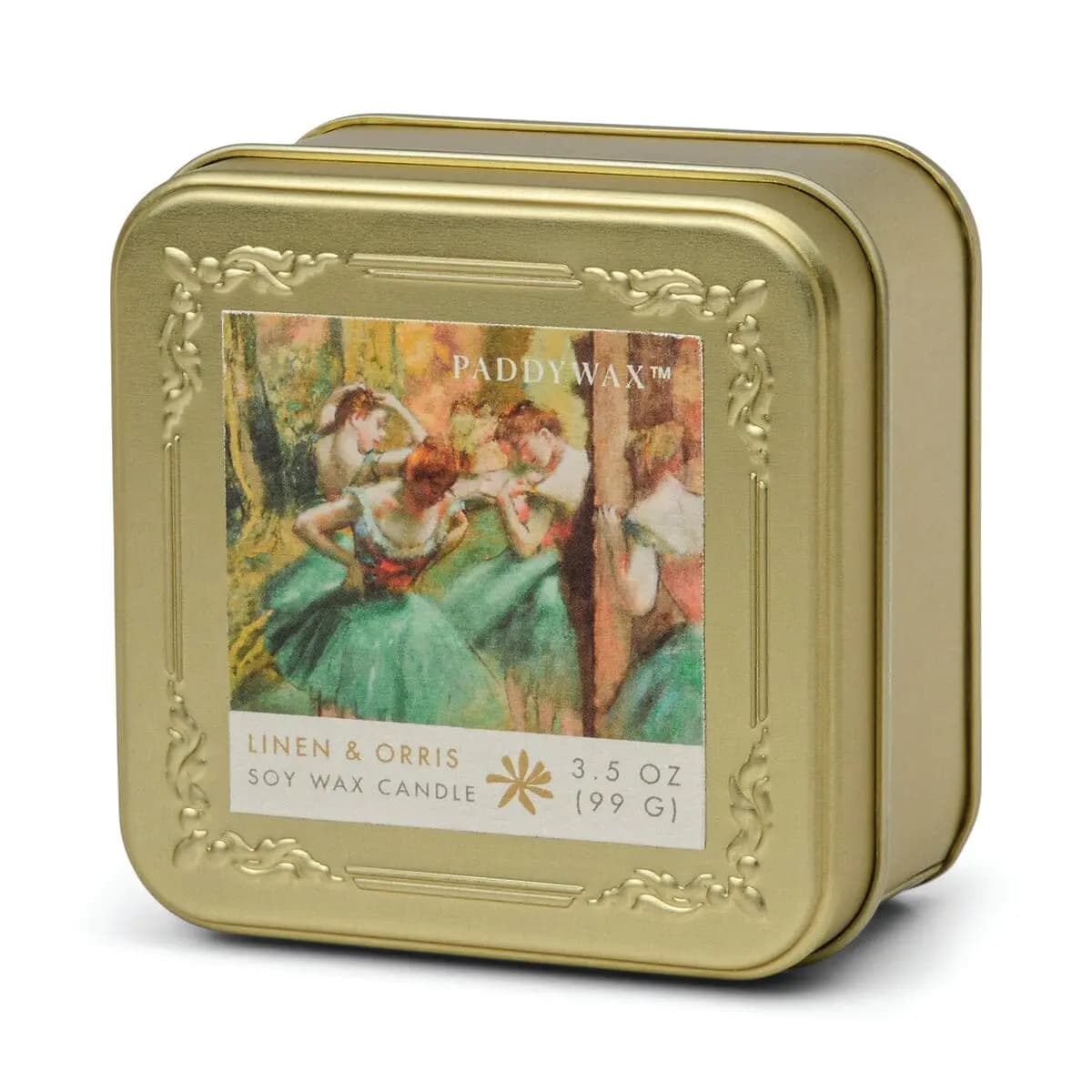 Degas French Linen + Orris - Impressionist 3.5 oz Tin Candle by Paddywax