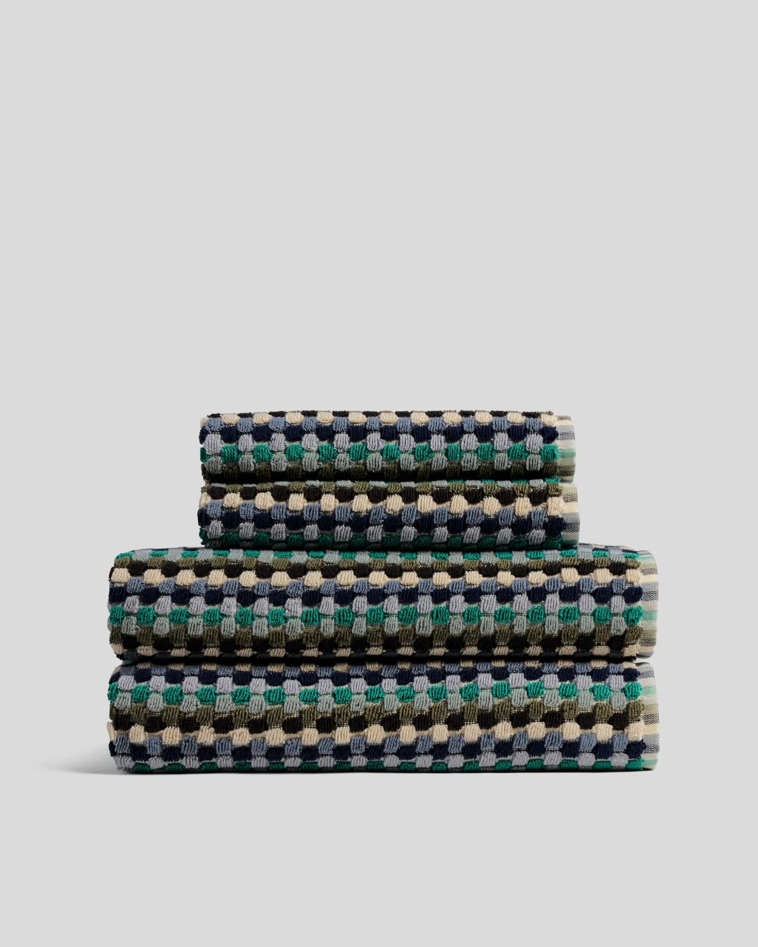 2+2 Organic Mosaic Bath Bundle - Sea by Parachute Home