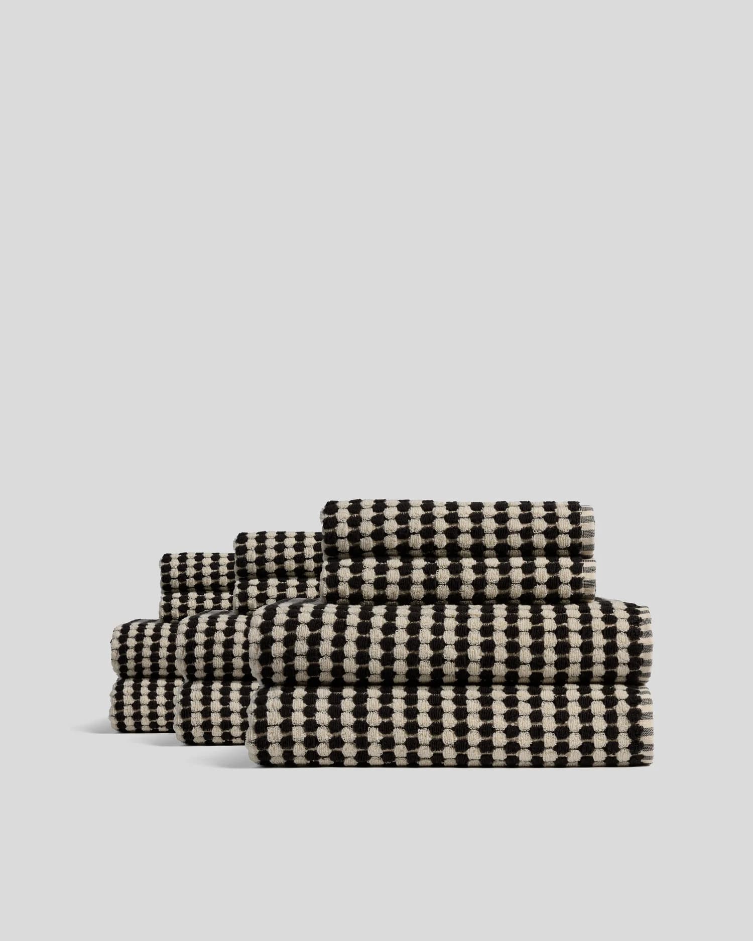 6+6 Organic Mosaic Bath Bundle - Natural and Onyx by Parachute Home