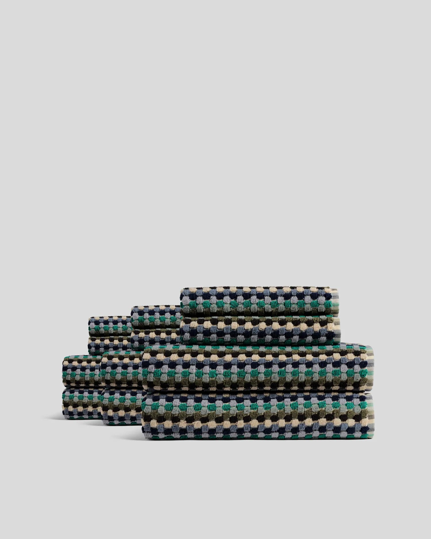 6+6 Organic Mosaic Bath Bundle - Sea by Parachute Home