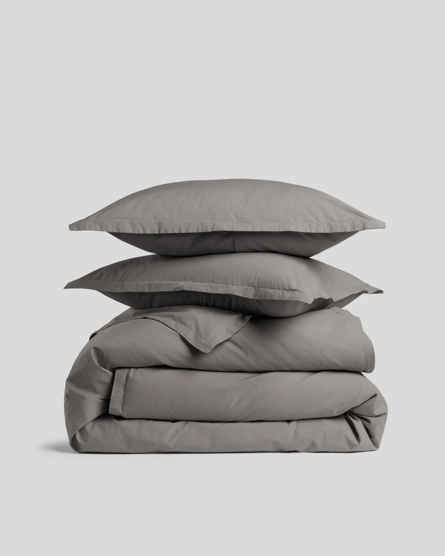 Brushed Cotton Duvet Cover Set - Pebble F/Q by Parachute Home