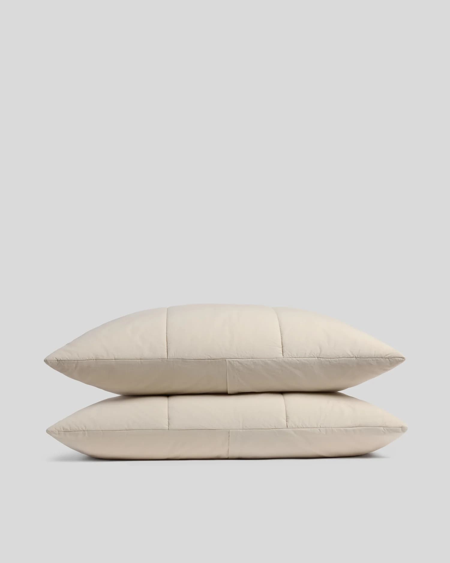 Brushed Cotton Quilted Sham Set (Bone) by Parachute Home