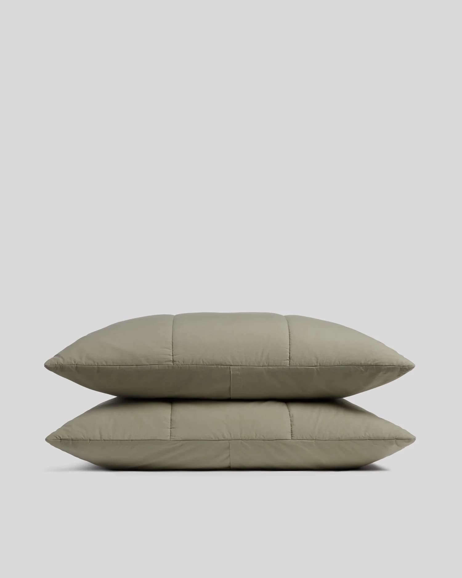 Brushed Cotton Quilted Sham Set (Moss) by Parachute Home