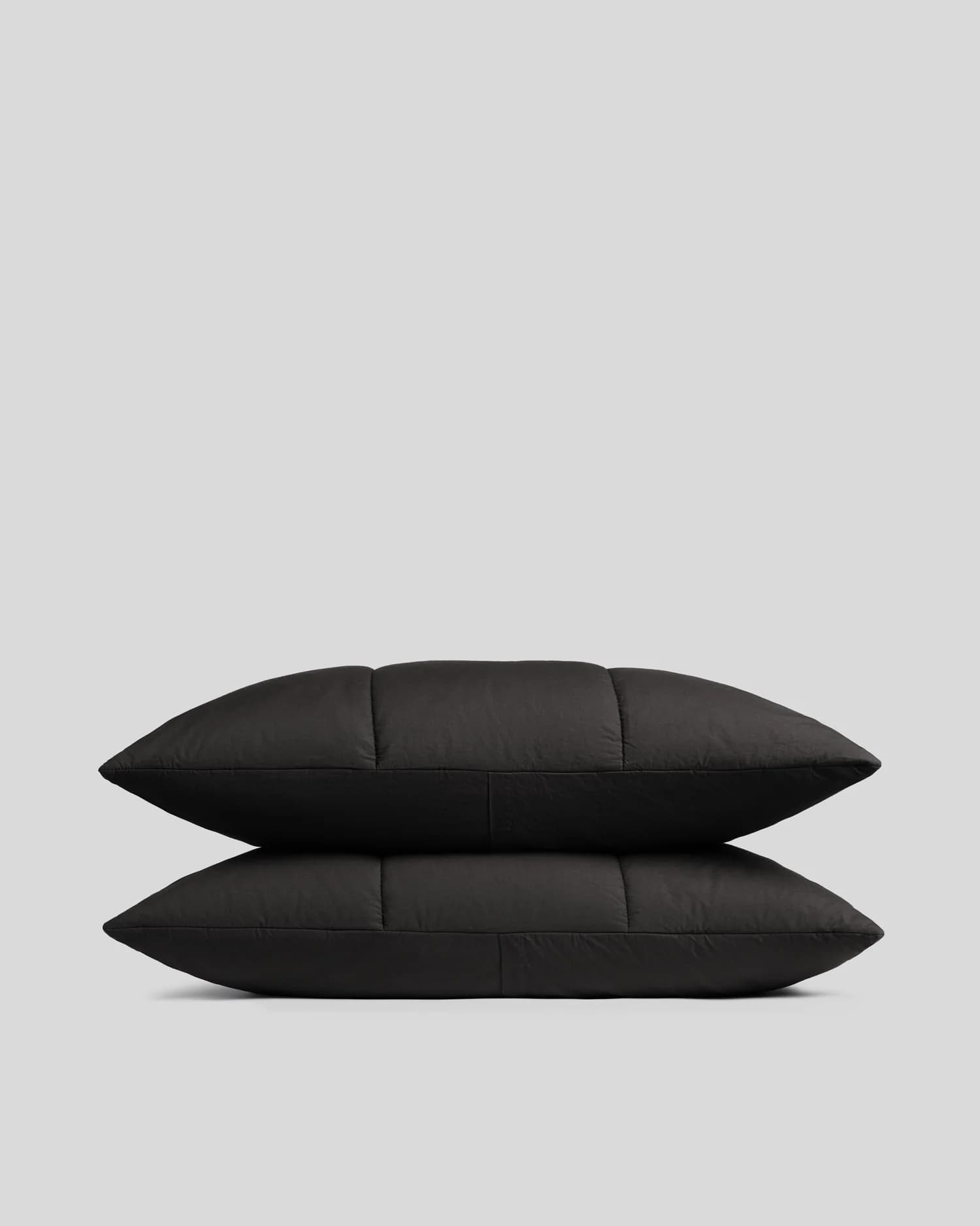 Brushed Cotton Quilted Sham Set (Onyx) by Parachute Home