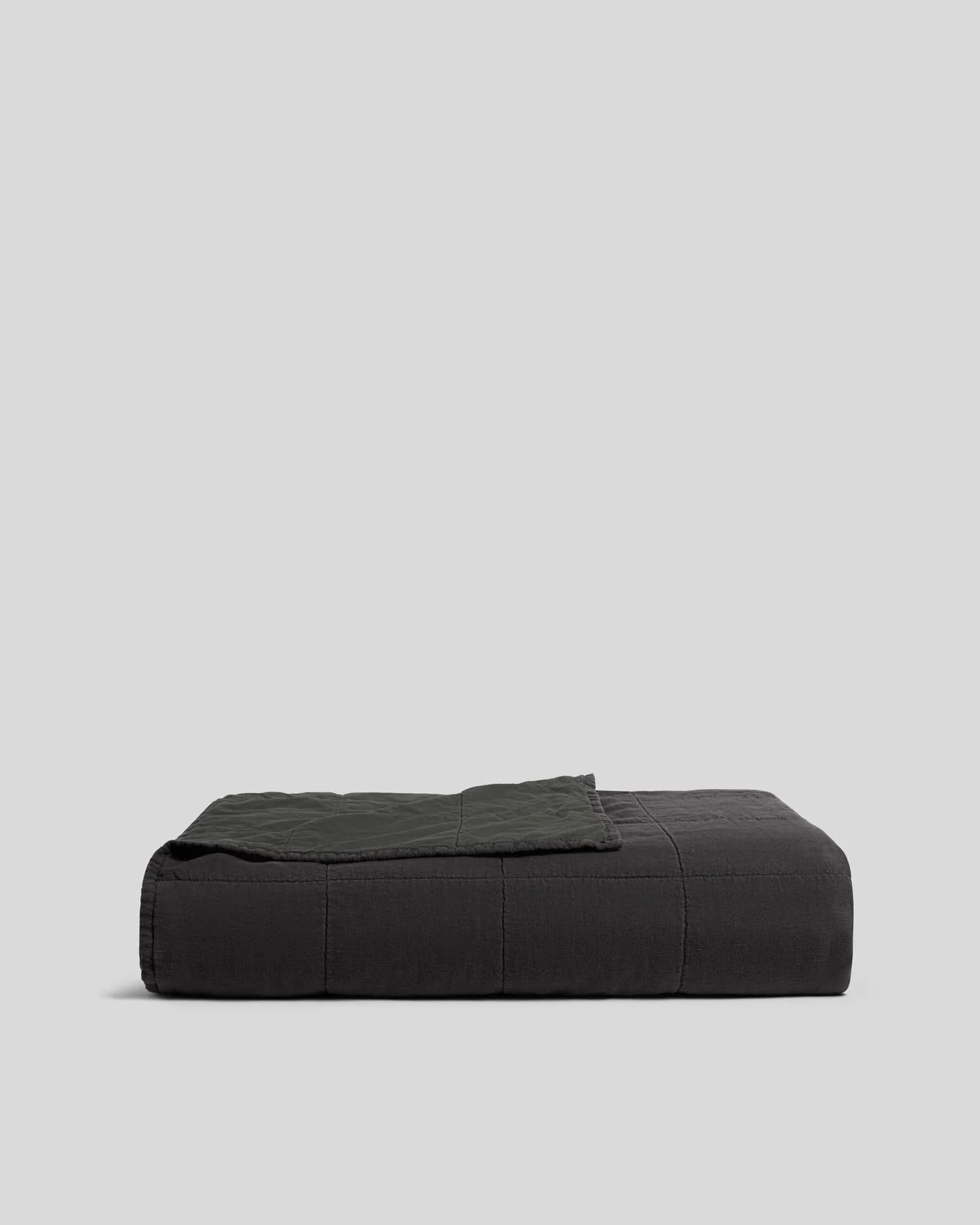Linen Box Quilt (Onyx) by Parachute Home