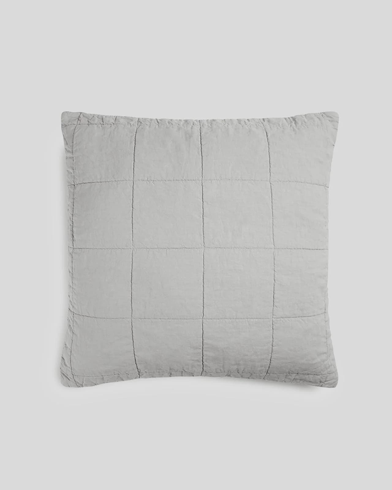Linen Box Quilted Euro Sham - FINAL SALE (Fog) by Parachute Home