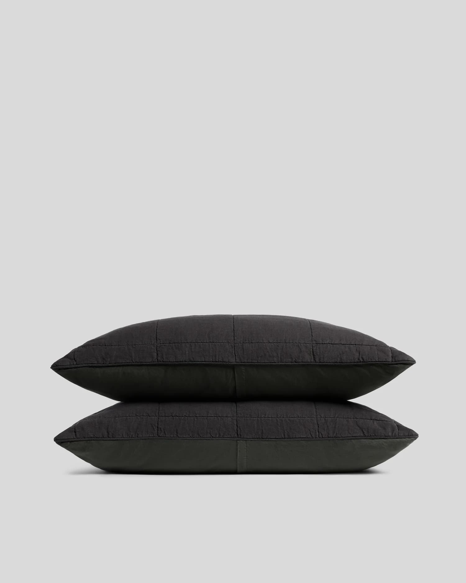 Linen Box Quilted Sham Set (Onyx) by Parachute Home