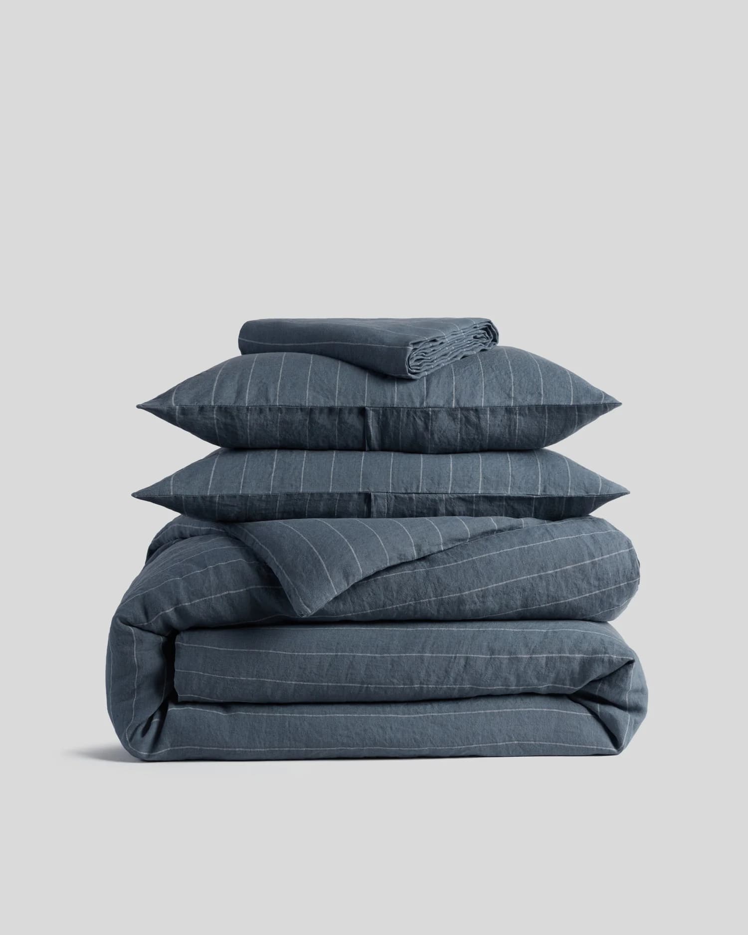 Linen Venice Set - Dusk Stripe K/CK by Parachute Home