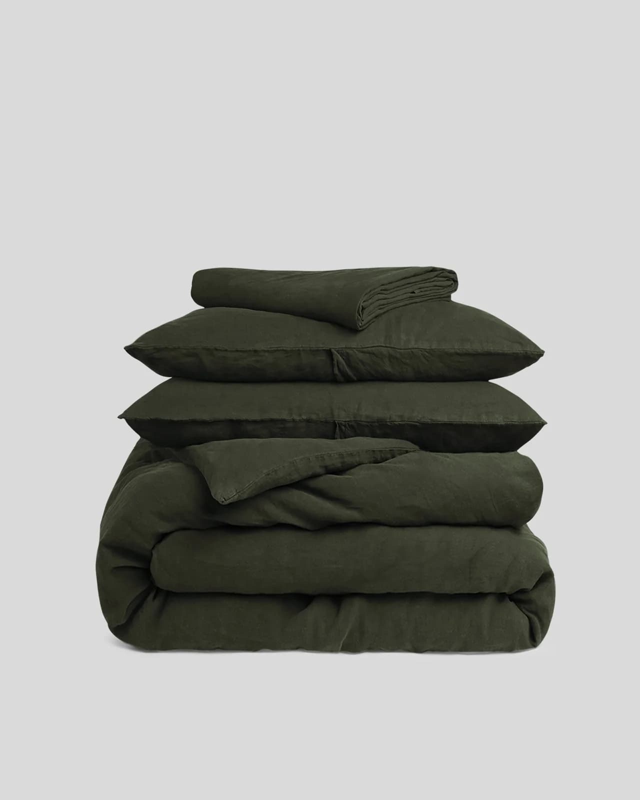 Linen Venice Set - Evergreen K/CK by Parachute Home