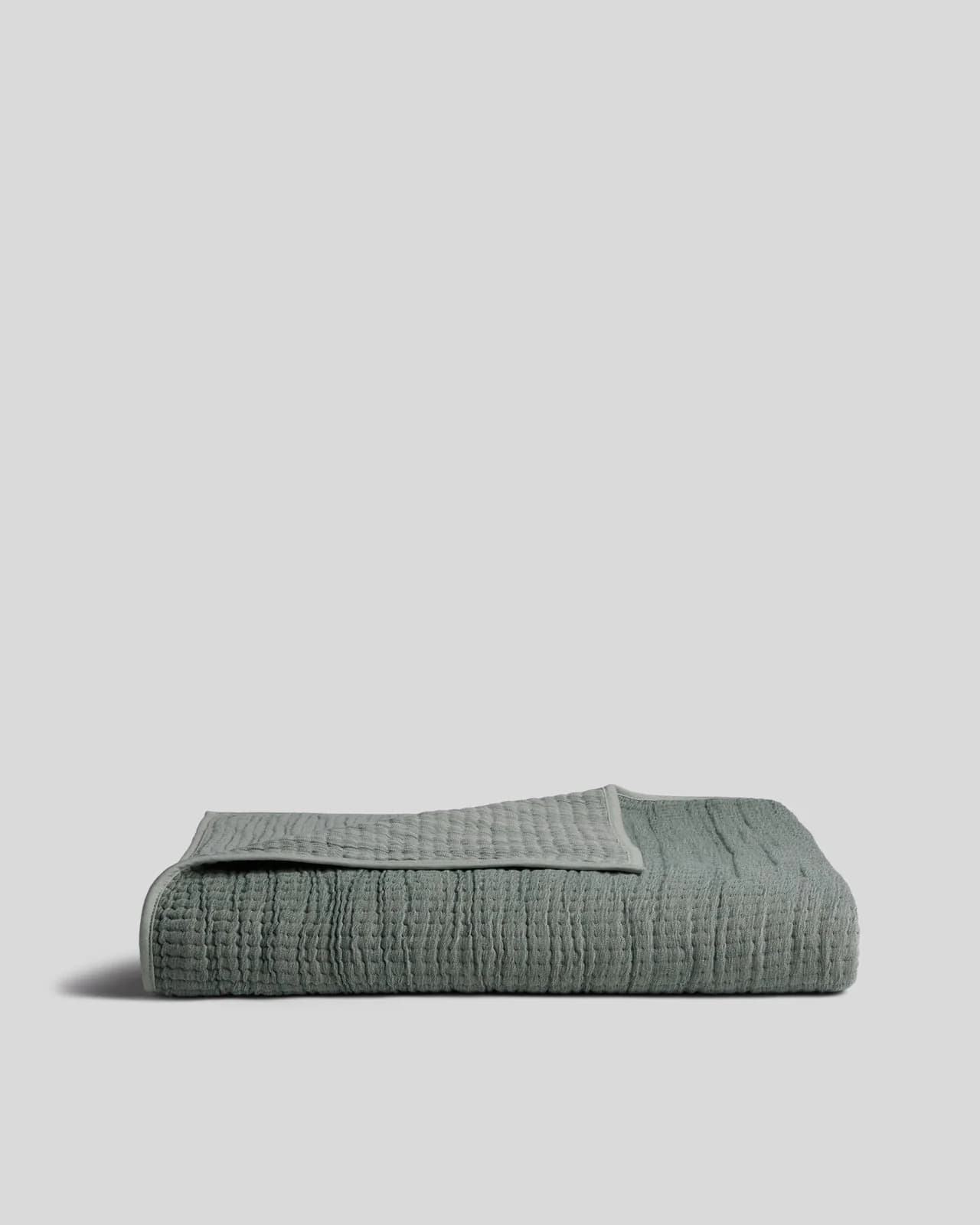 Organic Channel Gauze Throw - FINAL SALE (Agave and Spa) by Parachute Home