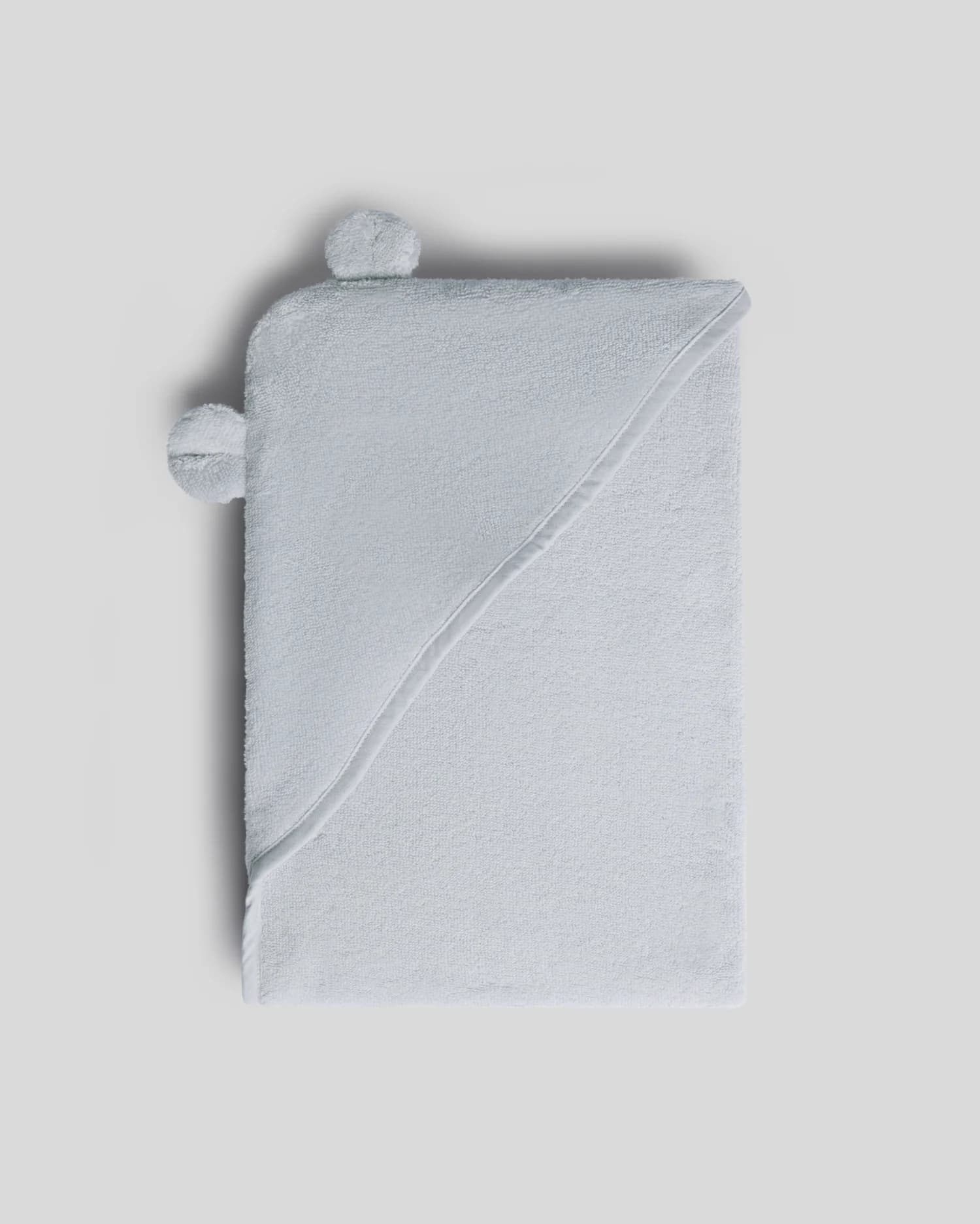 Organic Hooded Baby Towel with Ears (Sky) by Parachute Home