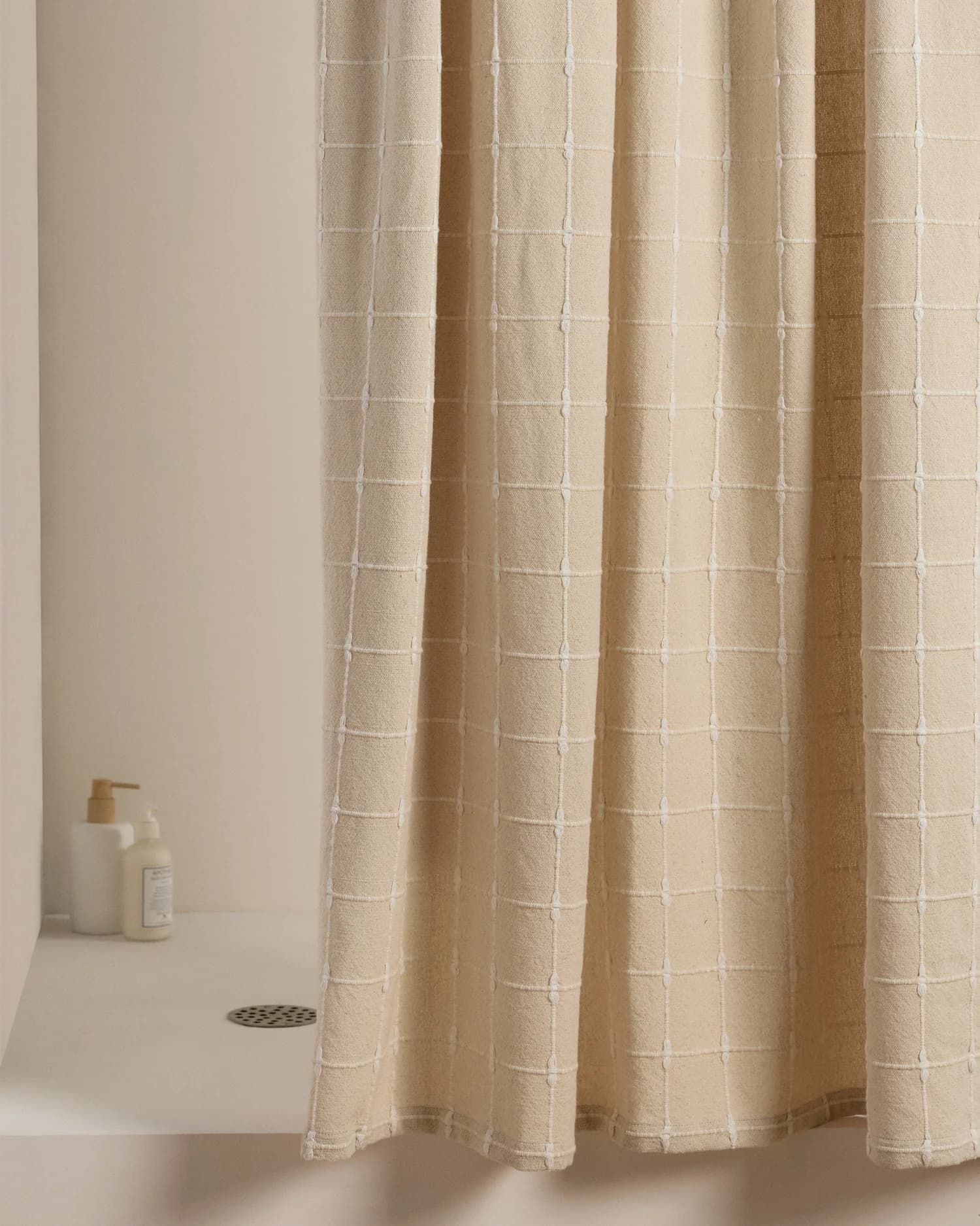 Organic Oasis Shower Curtain (White and Natural) by Parachute Home
