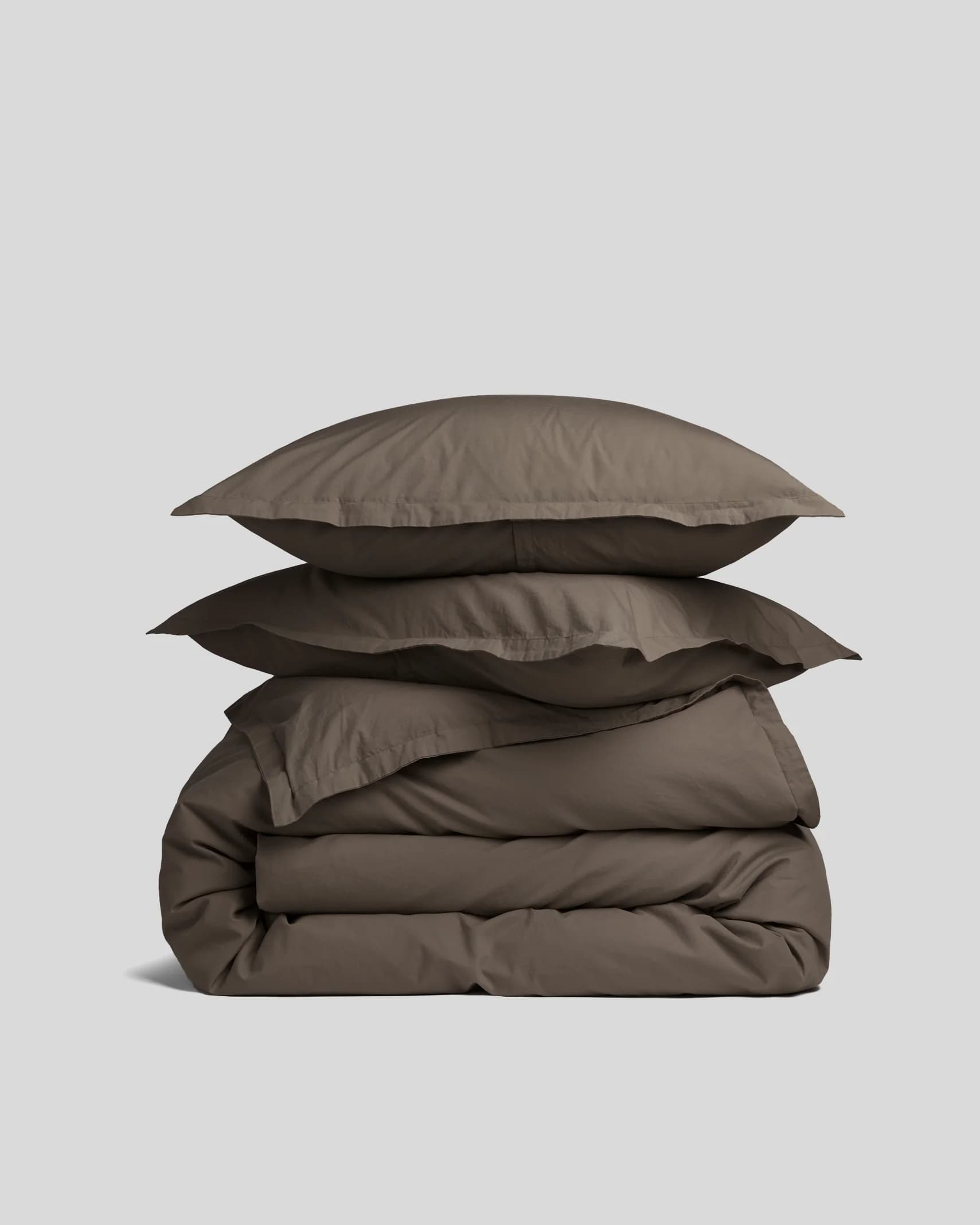 Percale Duvet Cover Set - Warm Grey K/CK by Parachute Home