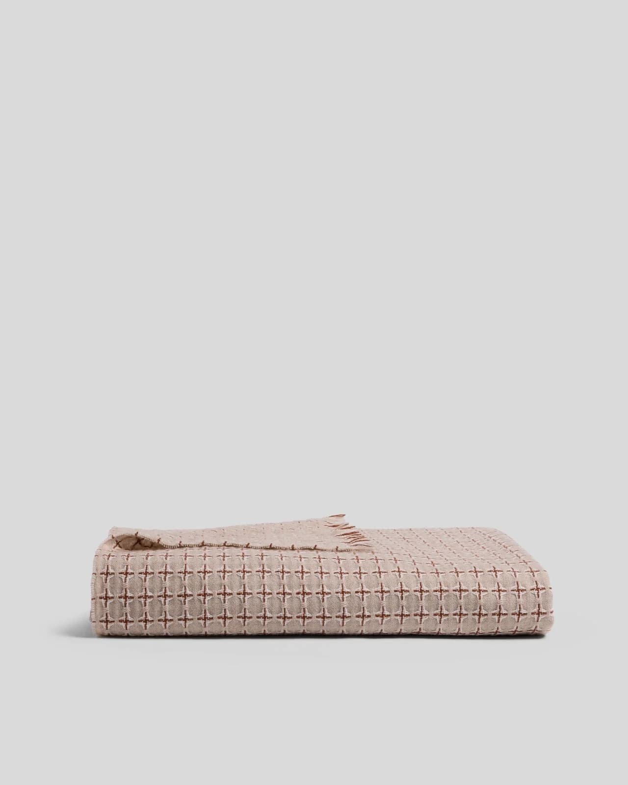 Stargaze Wool Throw - FINAL SALE (Natural and Tobacco) by Parachute Home