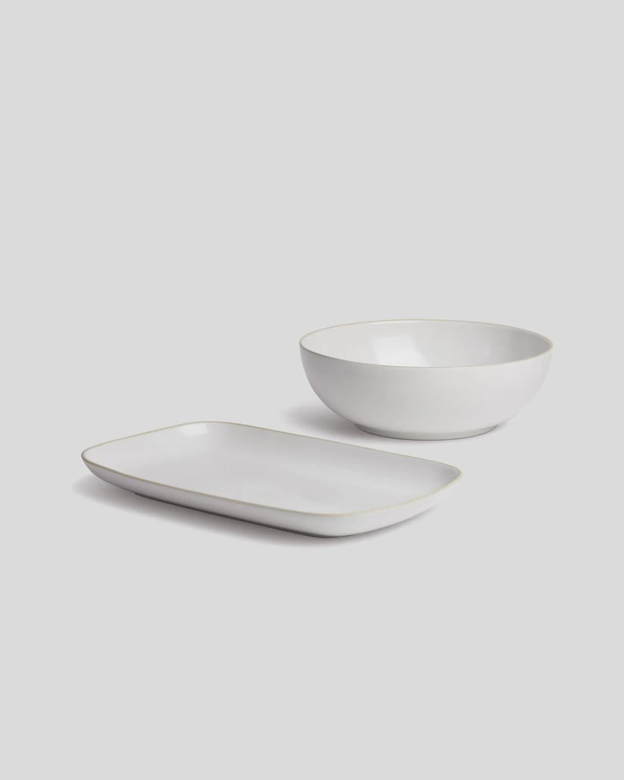 Stoneware Serveware (White) by Parachute Home