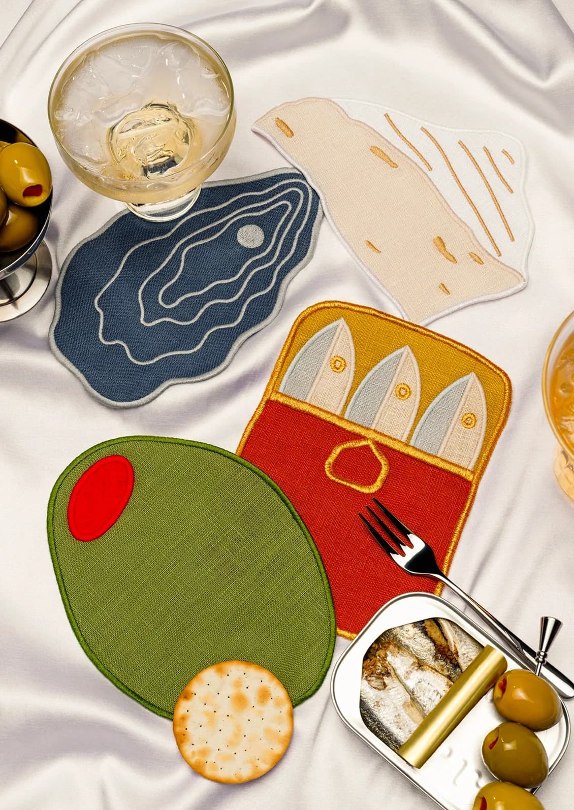 Hors D'Oeuvres Cocktail Napkin Set by Piecework