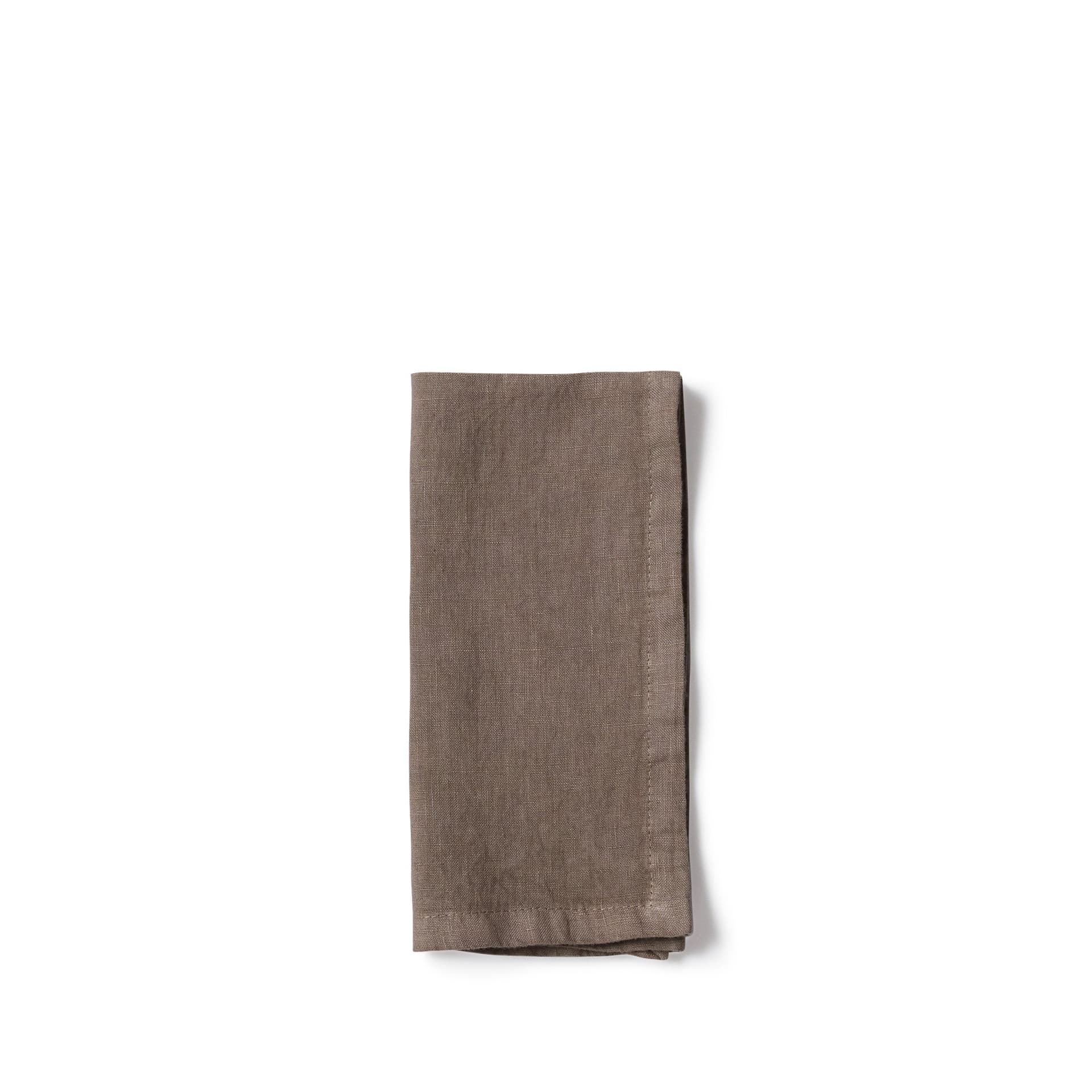 Tela Napkin in Fango Brown (Set of 4) by R+D.Lab