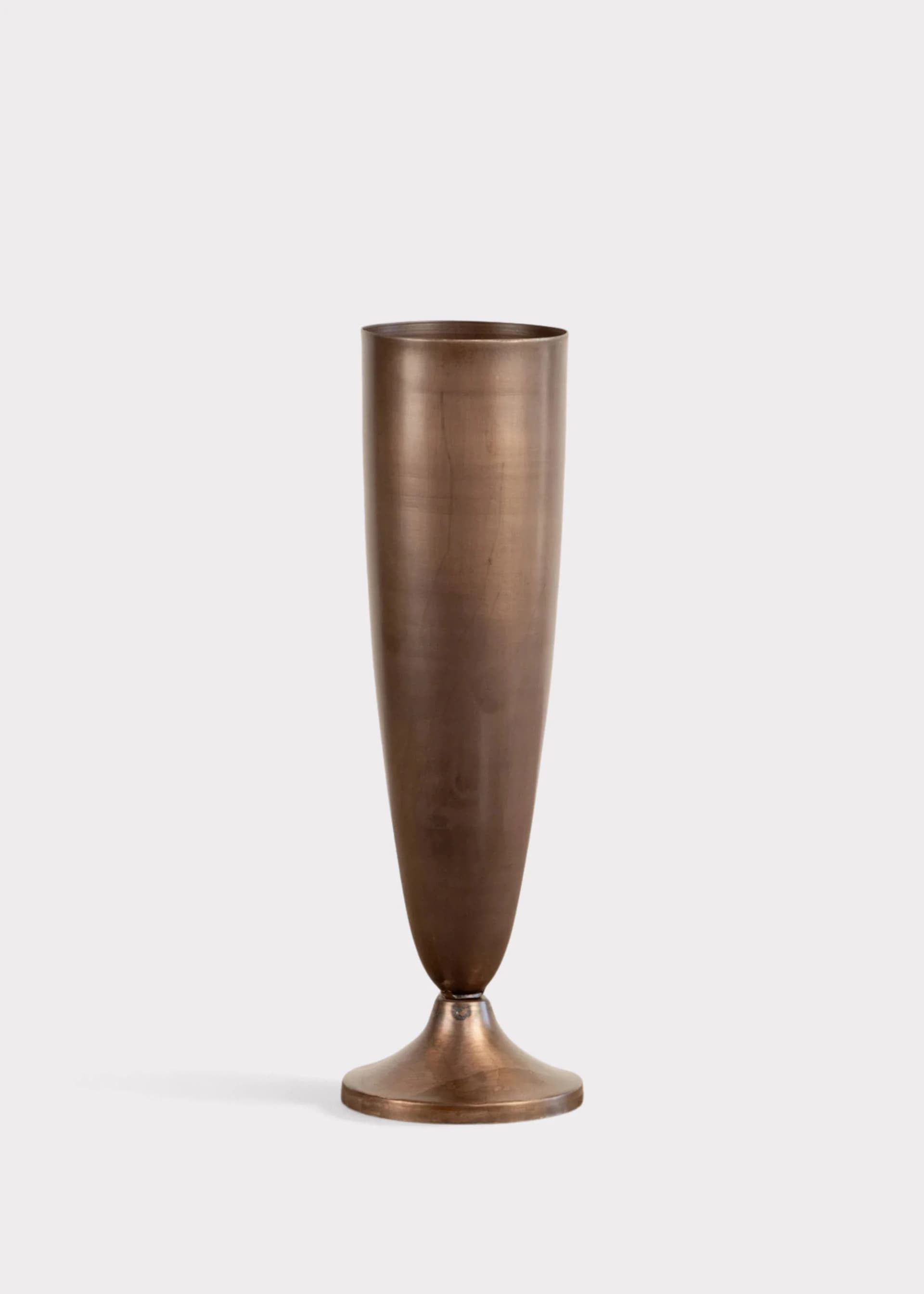 Tall Metal Vase in Bronze - 13" by Radial