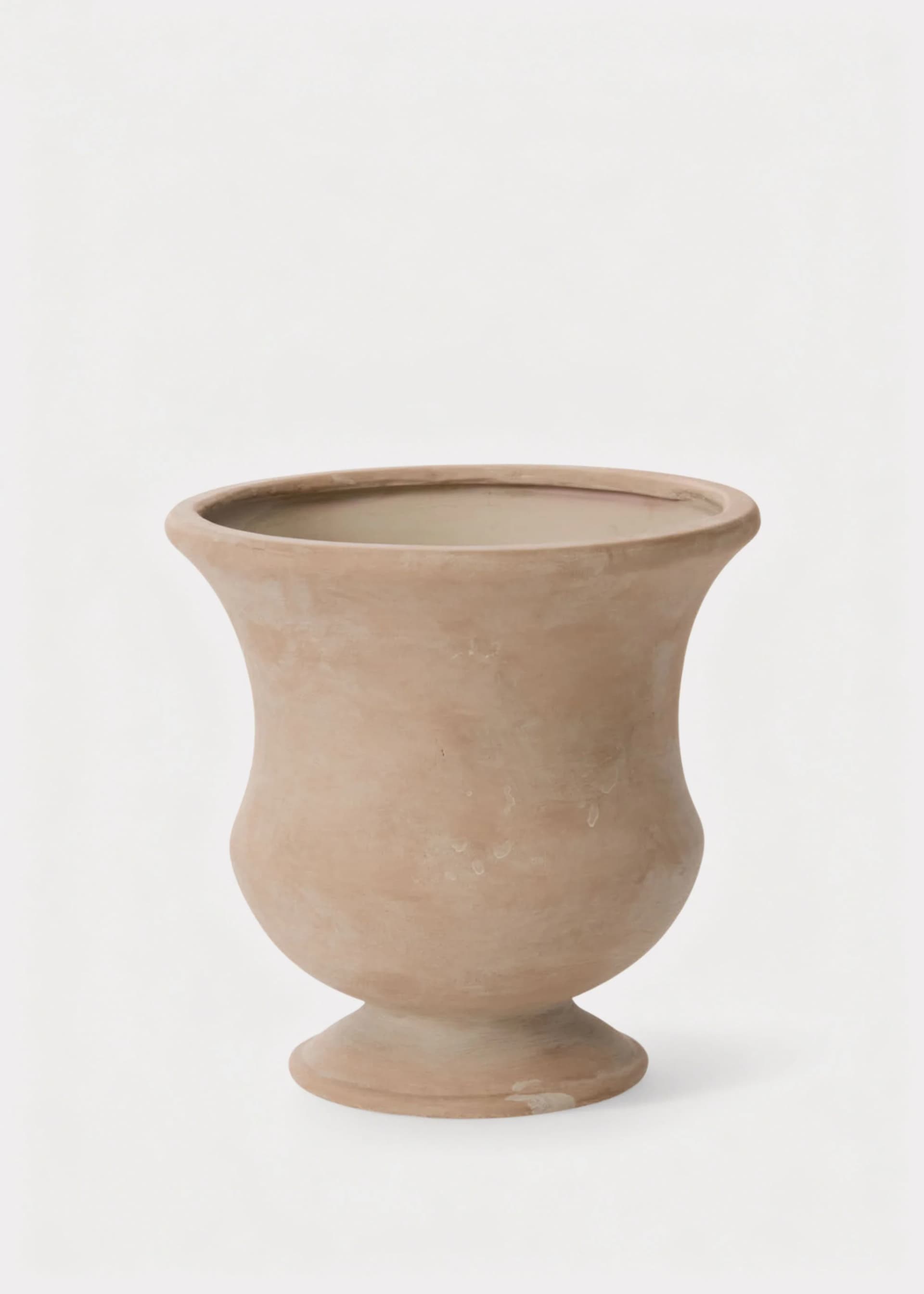 Wallace Urn Ceramic Vase in Whitewashed Mauve Tan - 8" Tall by Radial