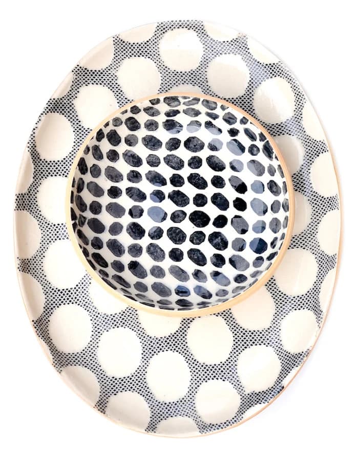 Spotted Serving Set by Terrafirma Ceramics