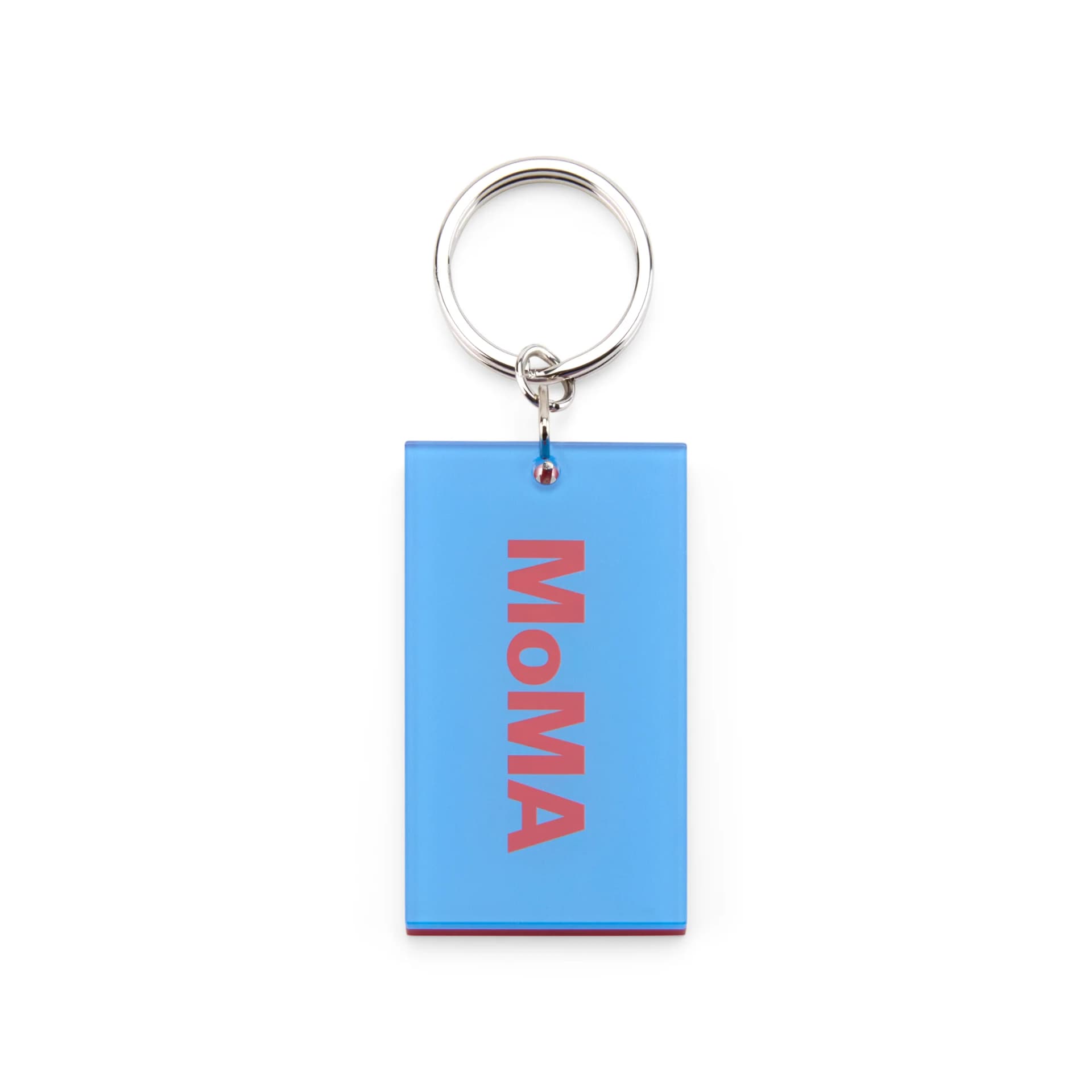 Colorful MoMA Acrylic Keychain - Light Blue/ Red by Winter Design Group, Inc